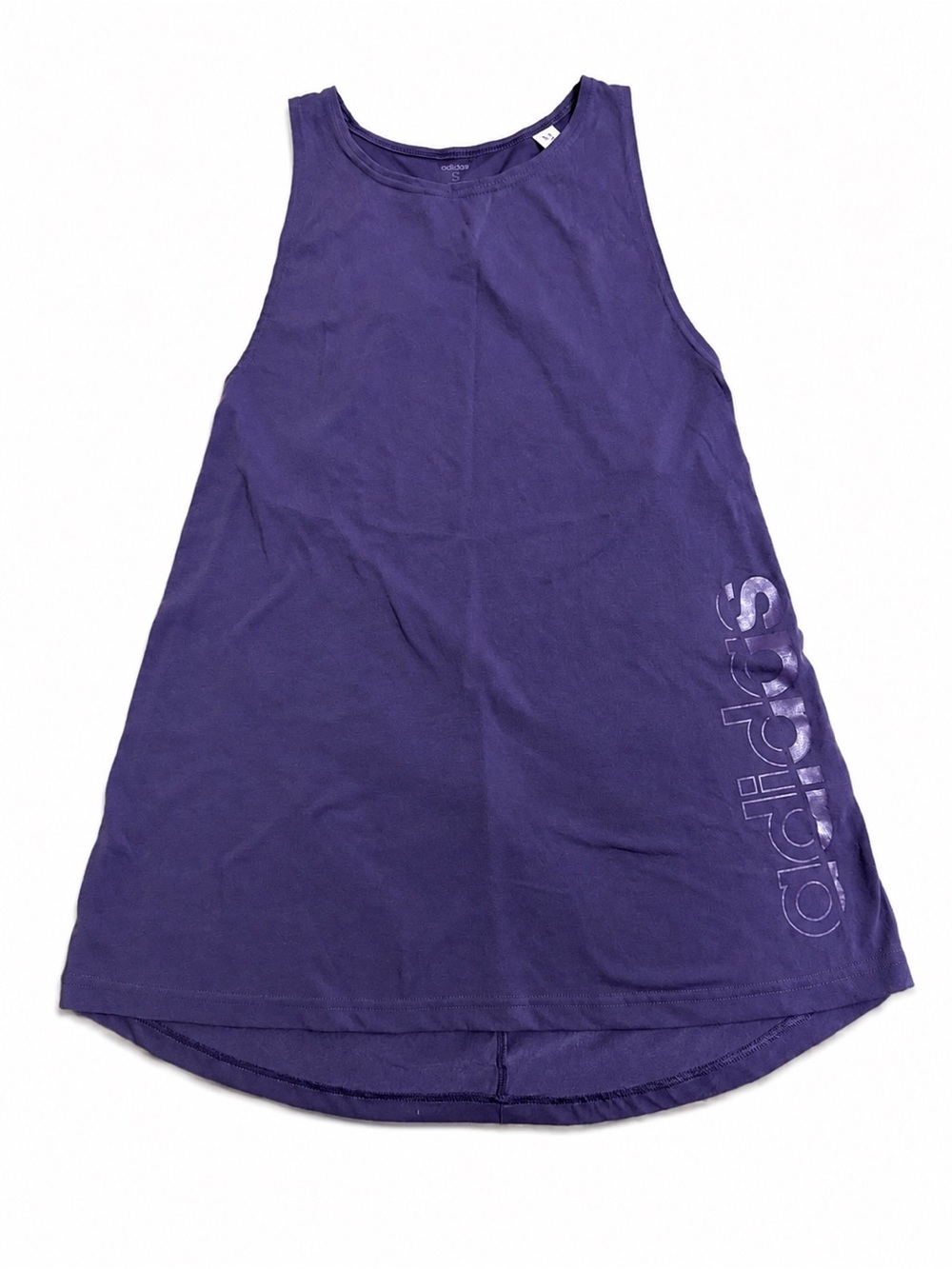 adidas Girls' Dark Purple Tank Dress with Side Logo